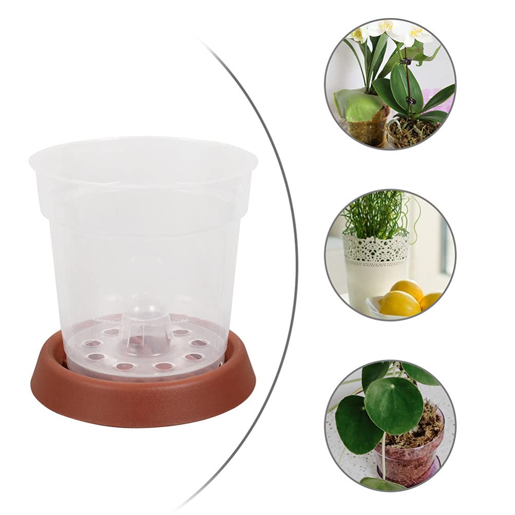 10pcs Plastic Orchid Pots - Small Starter Planters with Drainage Holes for Indoor/Outdoor Plants, Flowers, Herbs, Succulents - Ideal for Home Garden, Nursery, and Office Decor