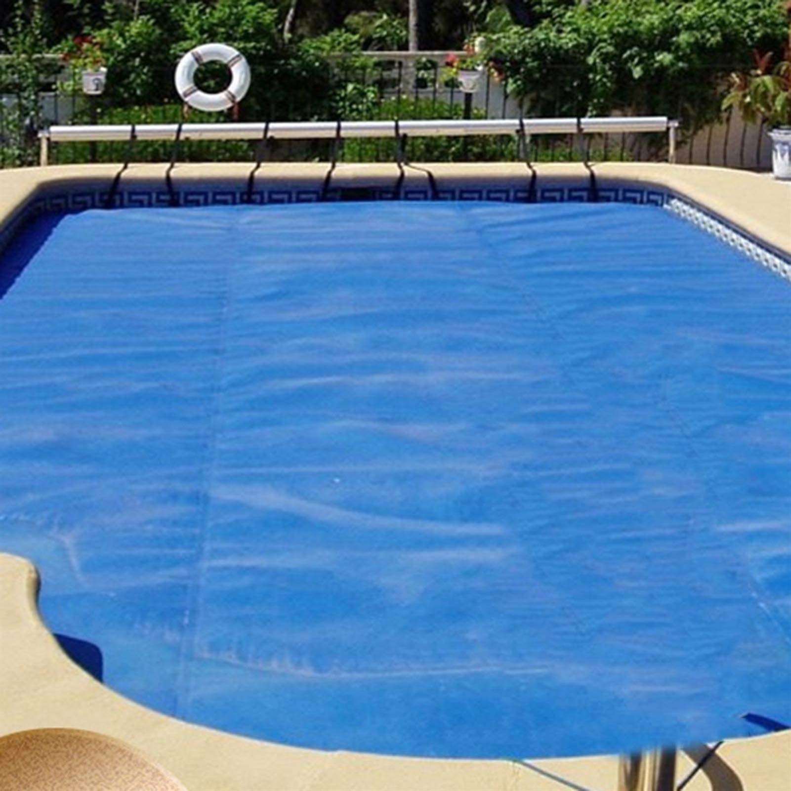 Heavy Duty Solar Pool Cover - Rectangle Bubble Heating Blanket with Grommets for Inground & Above Ground Pools | Summer & Winter Insulation | UV Resistant Tarpaulin (6ft x 19ft/2m x 6m) | Perfect for Backyard, Family Swimming & Energy Savings