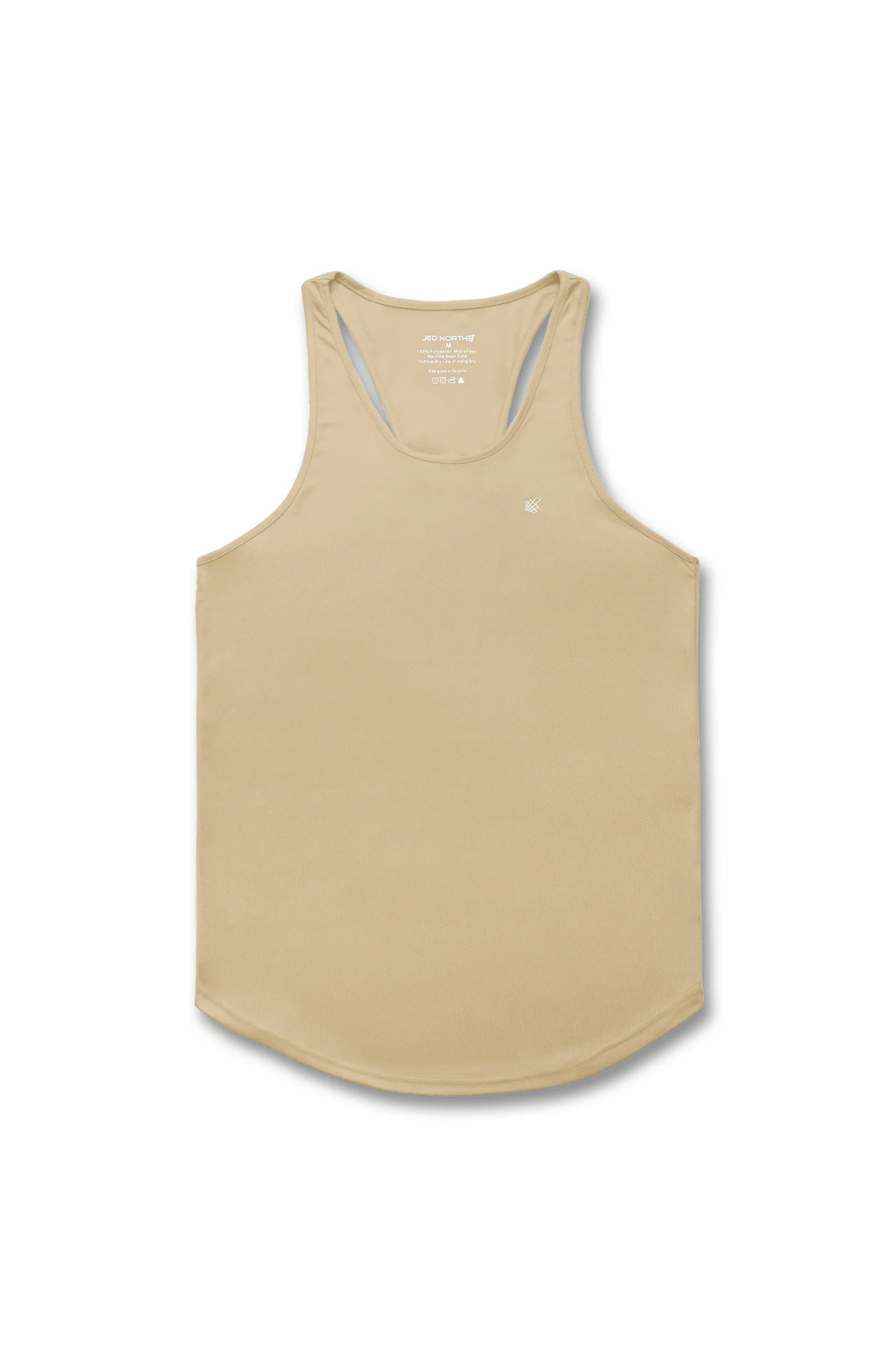 Jed North Microfiber Dri-Fit Tank Top - Khaki Beige | Moisture-Wicking Athletic Shirt for Workouts & Casual Wear
