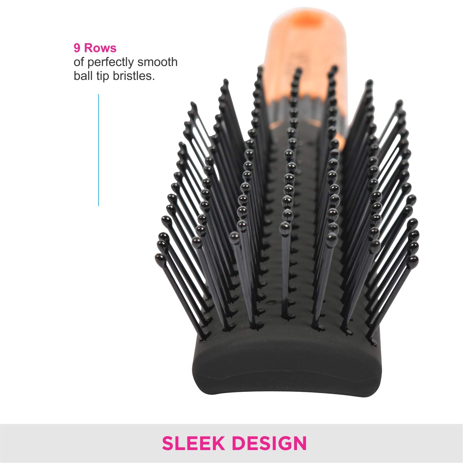 Vega Mini Flat Hair Brush for Men & Women - India's No. 1 Hair Brush Brand (R5-FB) | Perfect for Travel, Home & Salon Styling