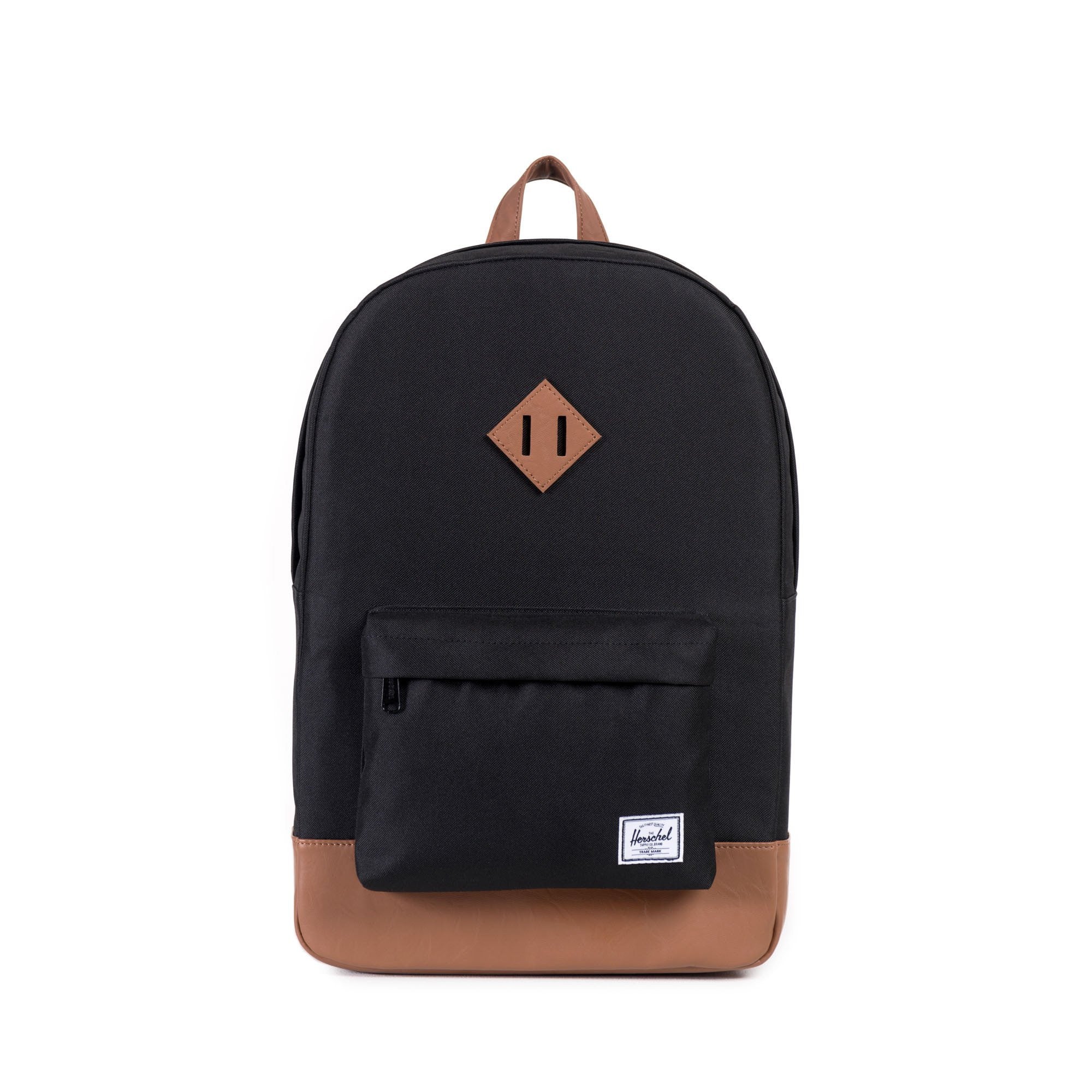 Herschel Heritage Backpack - Water-Resistant Laptop Backpack for Men & Women, Black/Tan - Perfect for Travel, Work & School