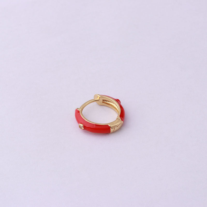 18K Gold Hoop Huggie Earrings - Clip On Hoop Earrings for Women | HSPJ353 | Perfect for Weddings, Parties & Everyday Wear