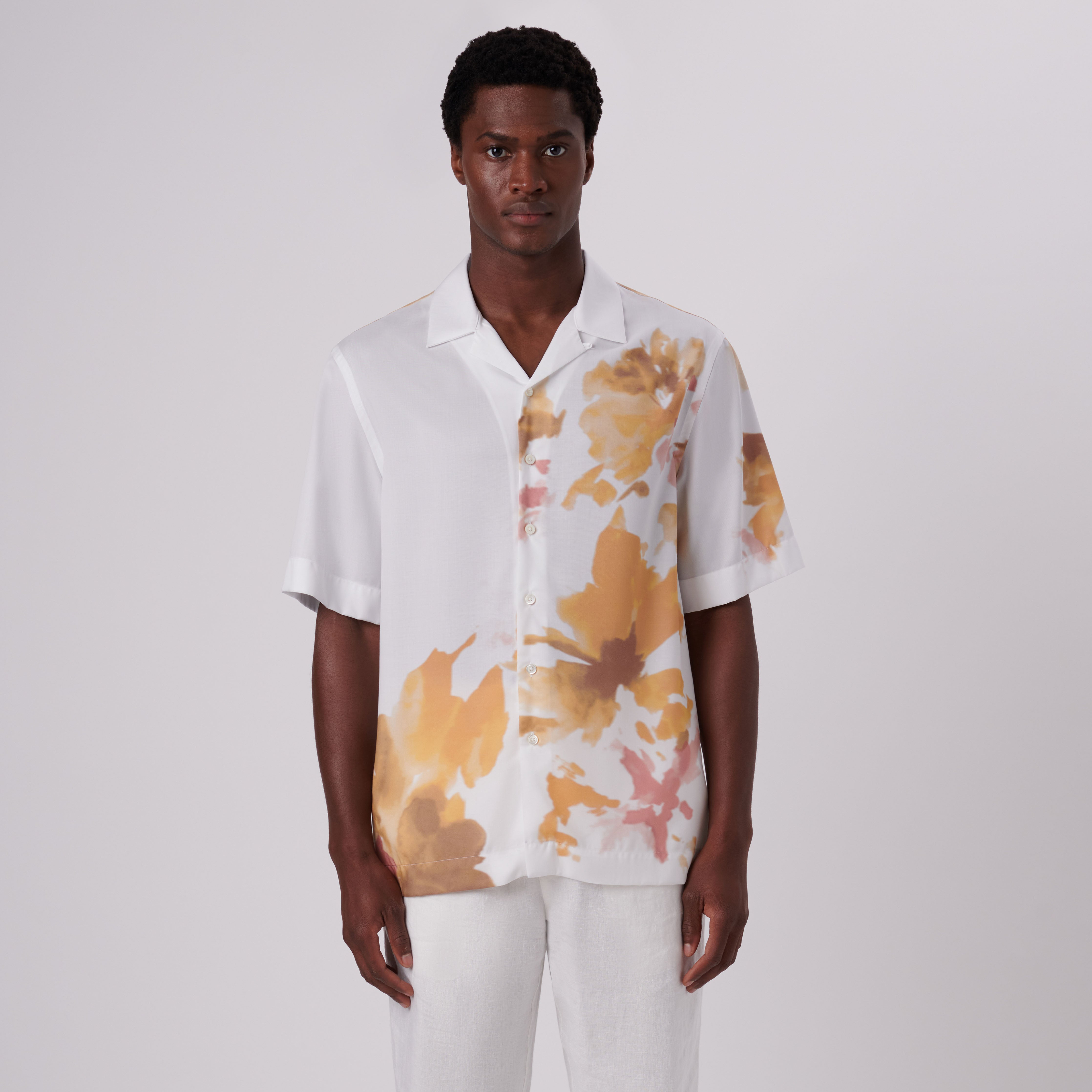Jackson Abstract Print Short Sleeve Shirt for Men - Stylish Casual Button Down Top with Unique Artistic Design - Perfect for Summer, Beach, and Outdoor Activities
