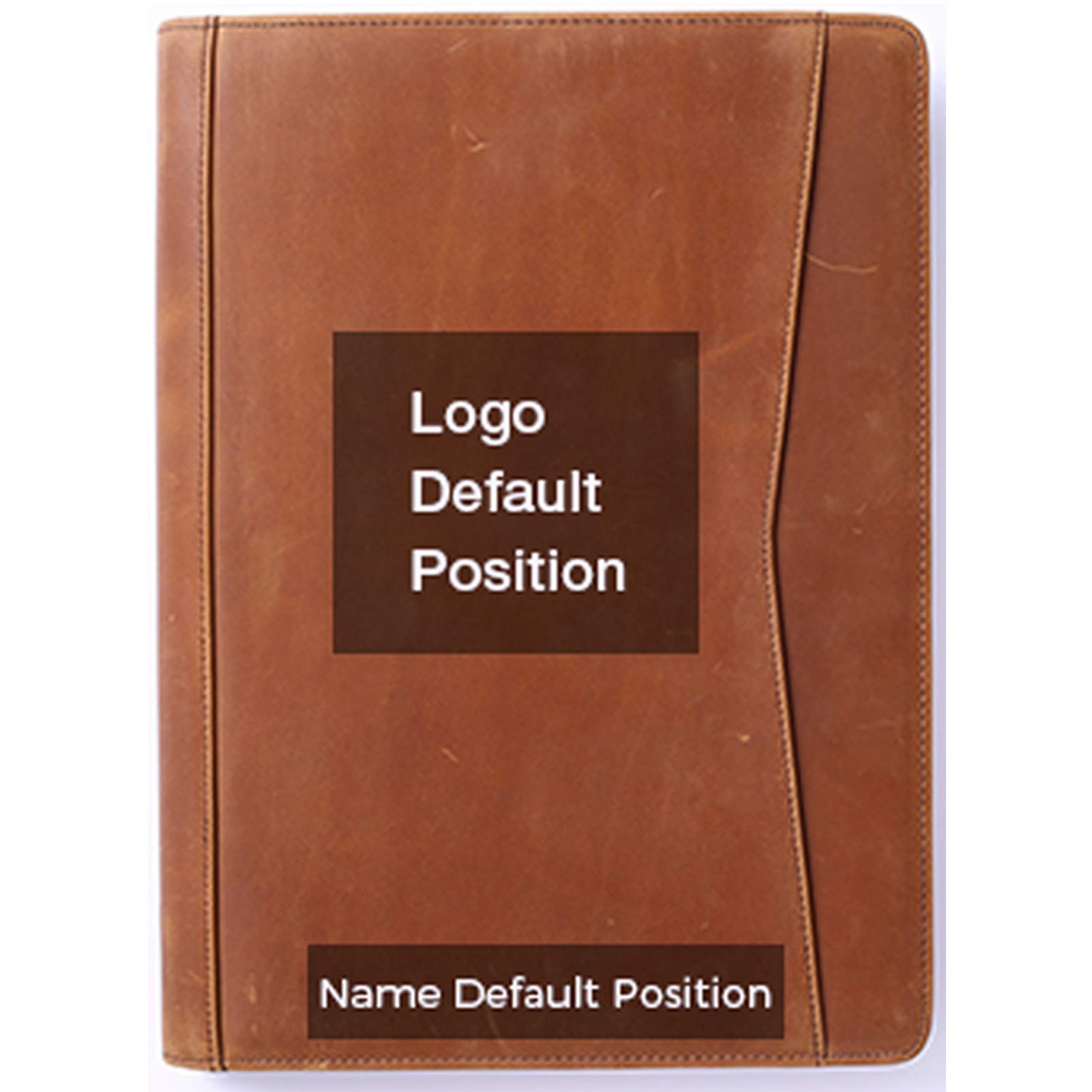 **Personalized Leather Portfolio Padfolio for Men - Custom Engraved Gift for Father's Day, Birthday, Husband, Dad & Son - Brown Leather Business Organizer - Perfect for Office, Meetings & Professional Use**