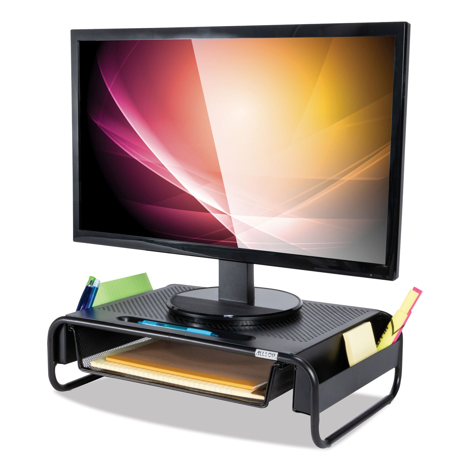 Allsop® Black Metal Art Organizer - 5 Monitor Stand, 18
