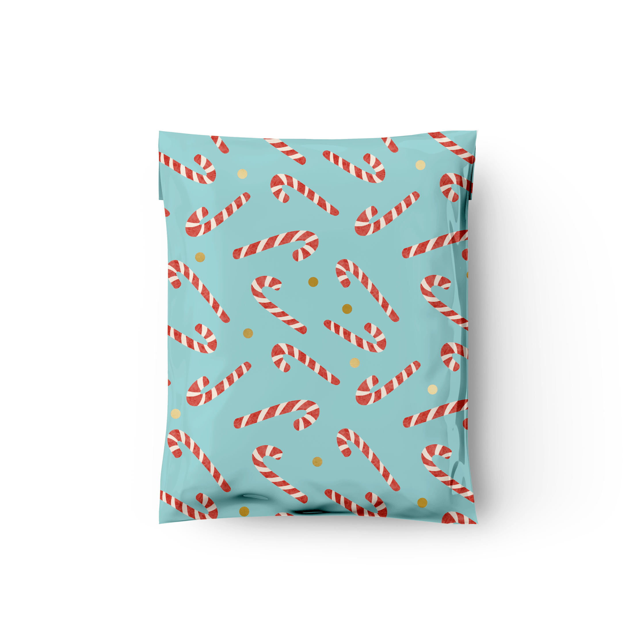 10x13 Premium Printed Candy Cane Poly Mailers - Christmas Holiday Shipping Envelopes for Ecommerce, Small Business & Gift Packaging (Set of 50) - Perfect for Online Stores, Subscription Boxes & Festive Deliveries