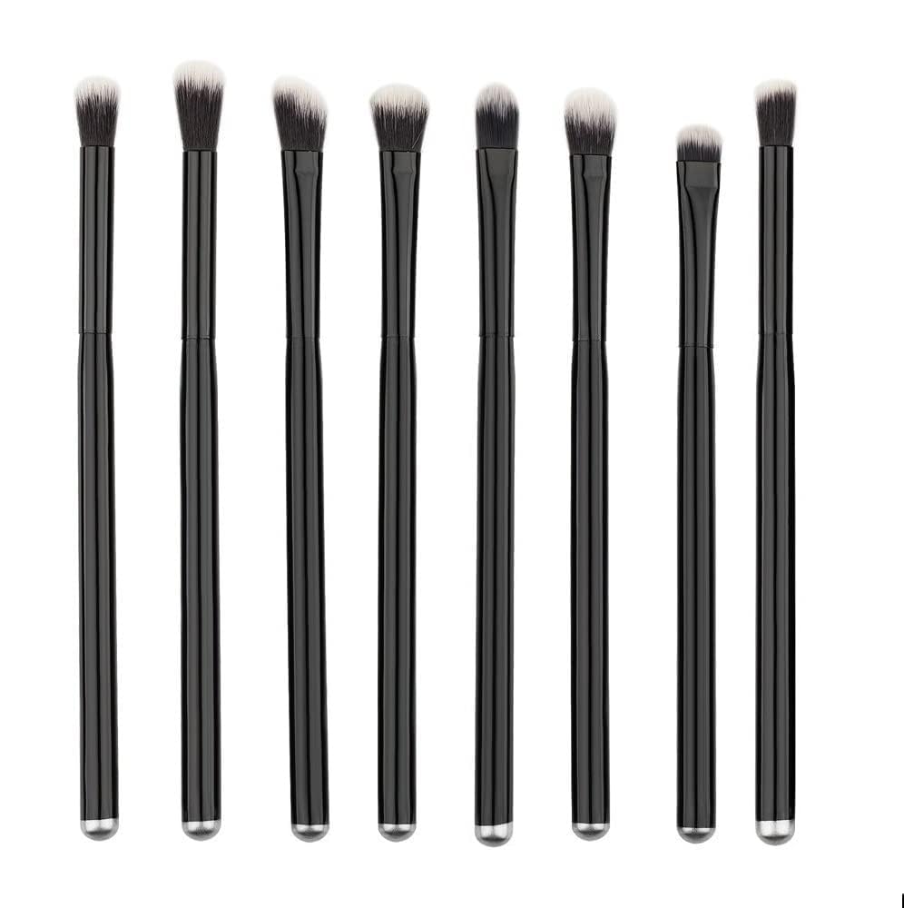 **Jnkb 8-Piece Professional Eyeshadow Brush Set - Soft Makeup Brushes for Eyeshadow, Eyebrow, Eyeliner, Blending, Shading & Crease - Perfect for Daily Makeup & Professional Looks (Multicolor)**    *(Ideal for Beginners, Makeup Artists & Beauty Enthusiasts - Great for Home, Travel & Salon Use)*
