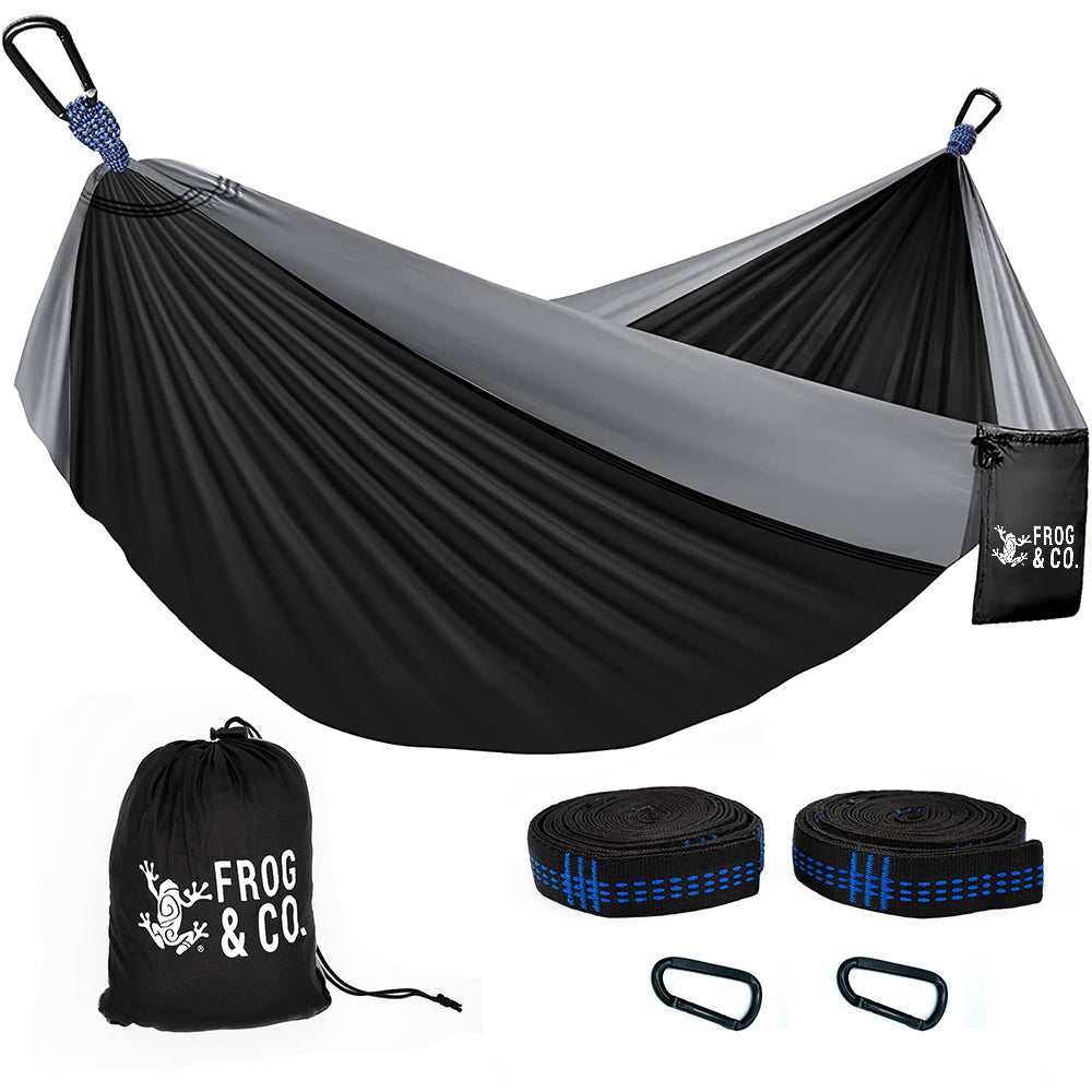 Premium Camping Hammock by Frog Co - Lightweight & Portable for Backpacking, Hiking, Beach & Outdoor Adventures