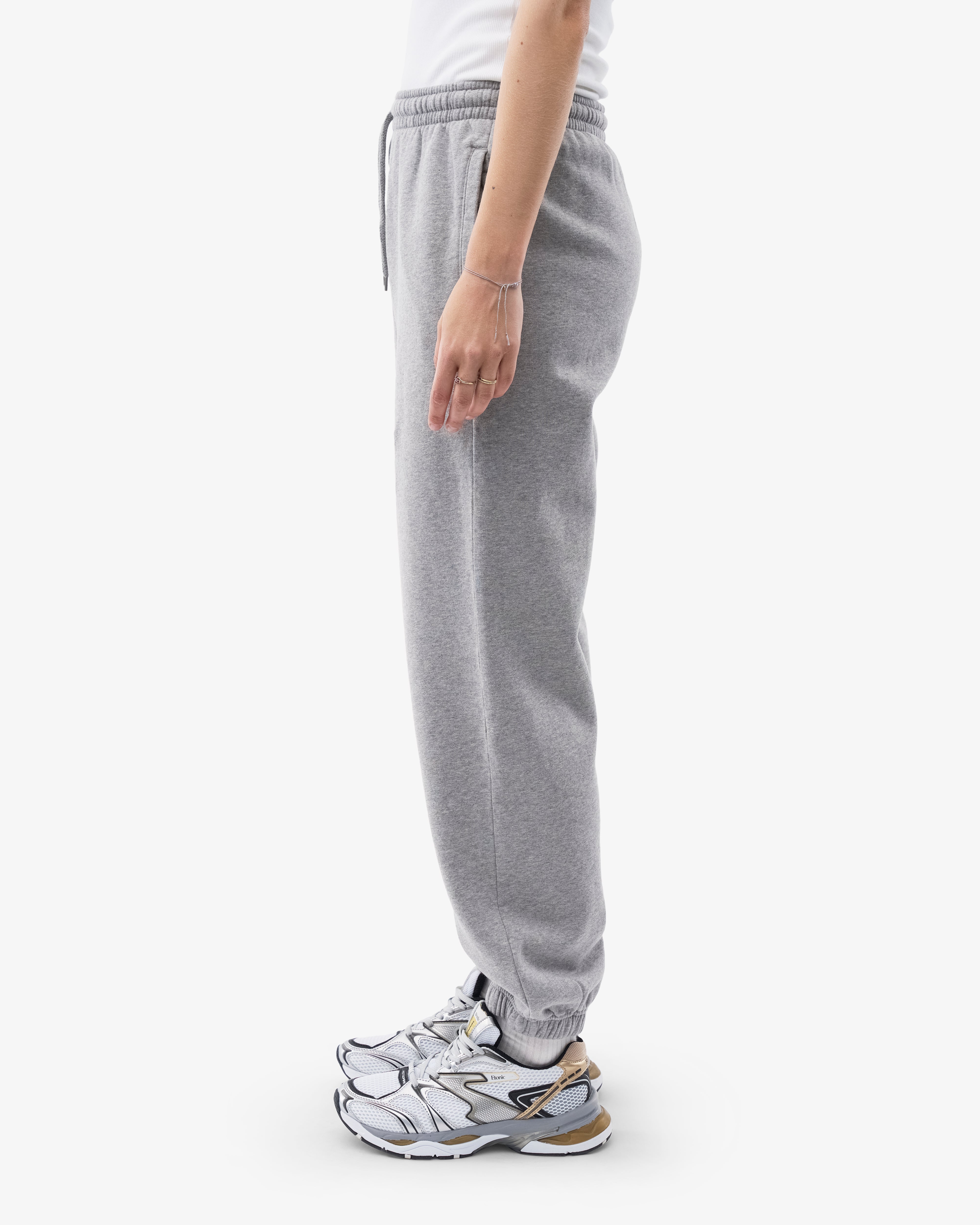 Organic Relaxed Sweatpants for Women - Soft Comfortable Lounge Pants - Heather Grey - Perfect for Yoga, Home Wear & Casual Outfits