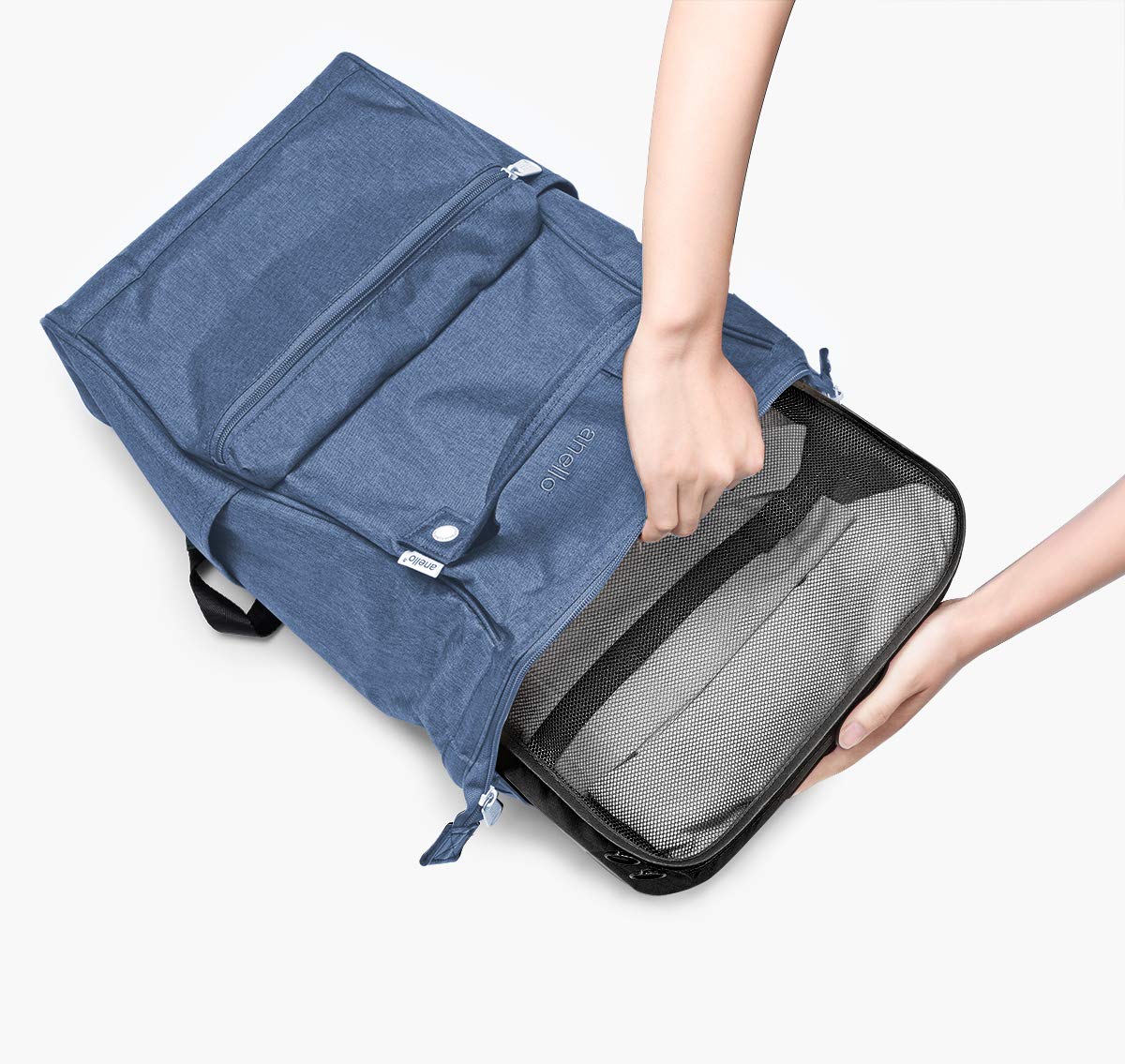 VAGREEZ Lightweight Travel Packing Cubes Set - 4-Piece Luggage Organizer Bags for Carry-On Suitcases (Black) | Perfect for Business Trips, Vacations & Weekend Getaways