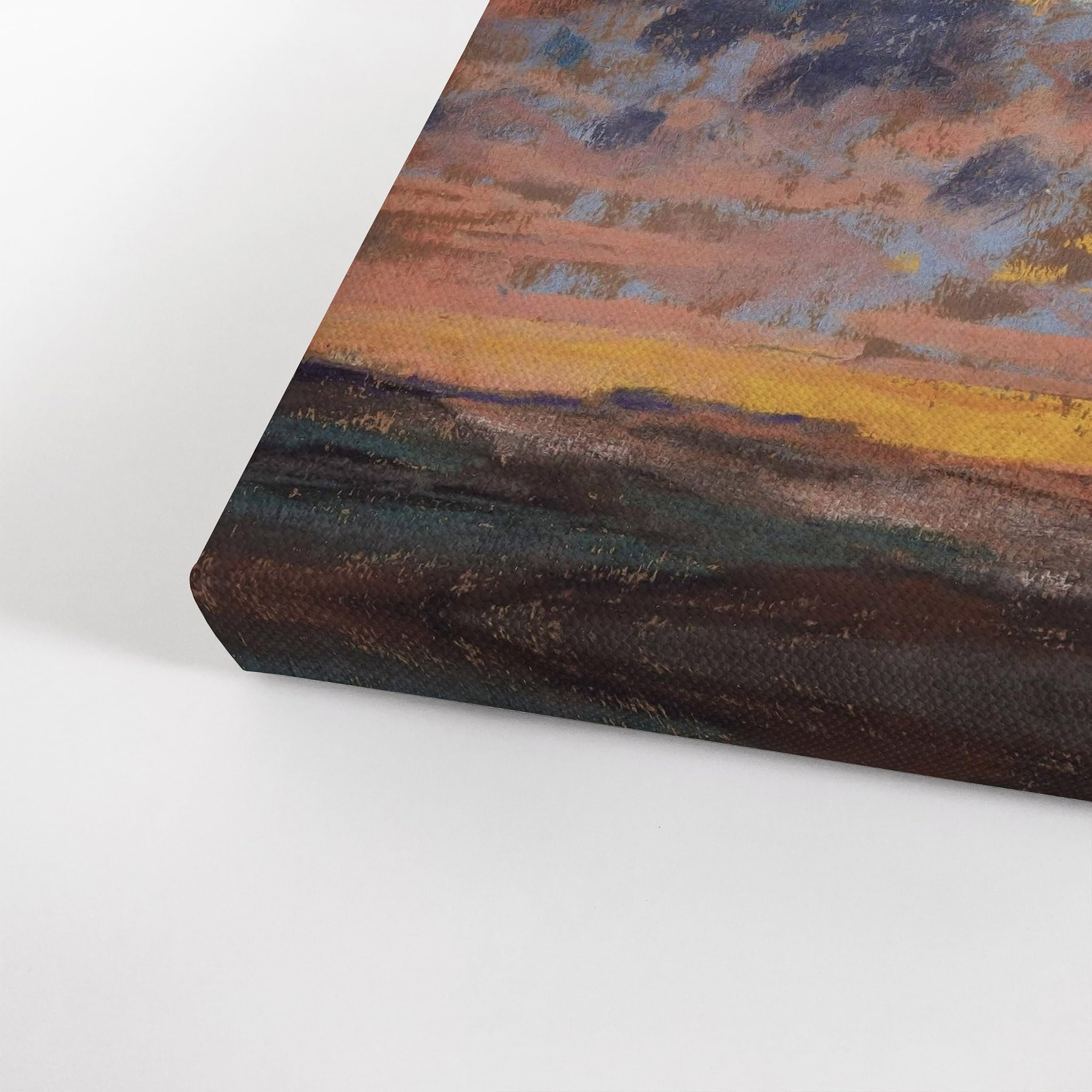 Claude Monet Sunset Canvas Wall Art Print - Famous Oil Painting Reproduction, Modern Home Decor, Ready to Hang (30x40 Inch) | Perfect for Living Room, Bedroom & Office Decor | Made in USA
