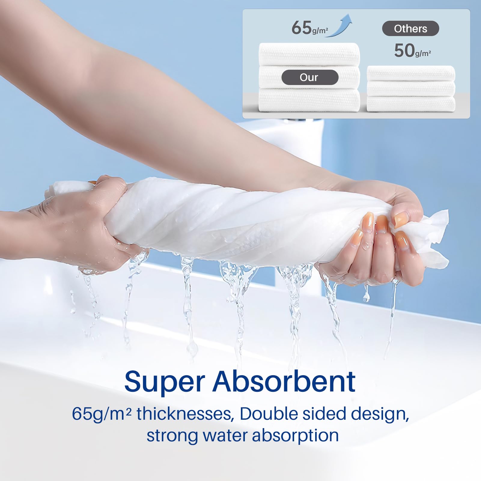 Premium Disposable Bath Towels - Soft, Highly Absorbent 55
