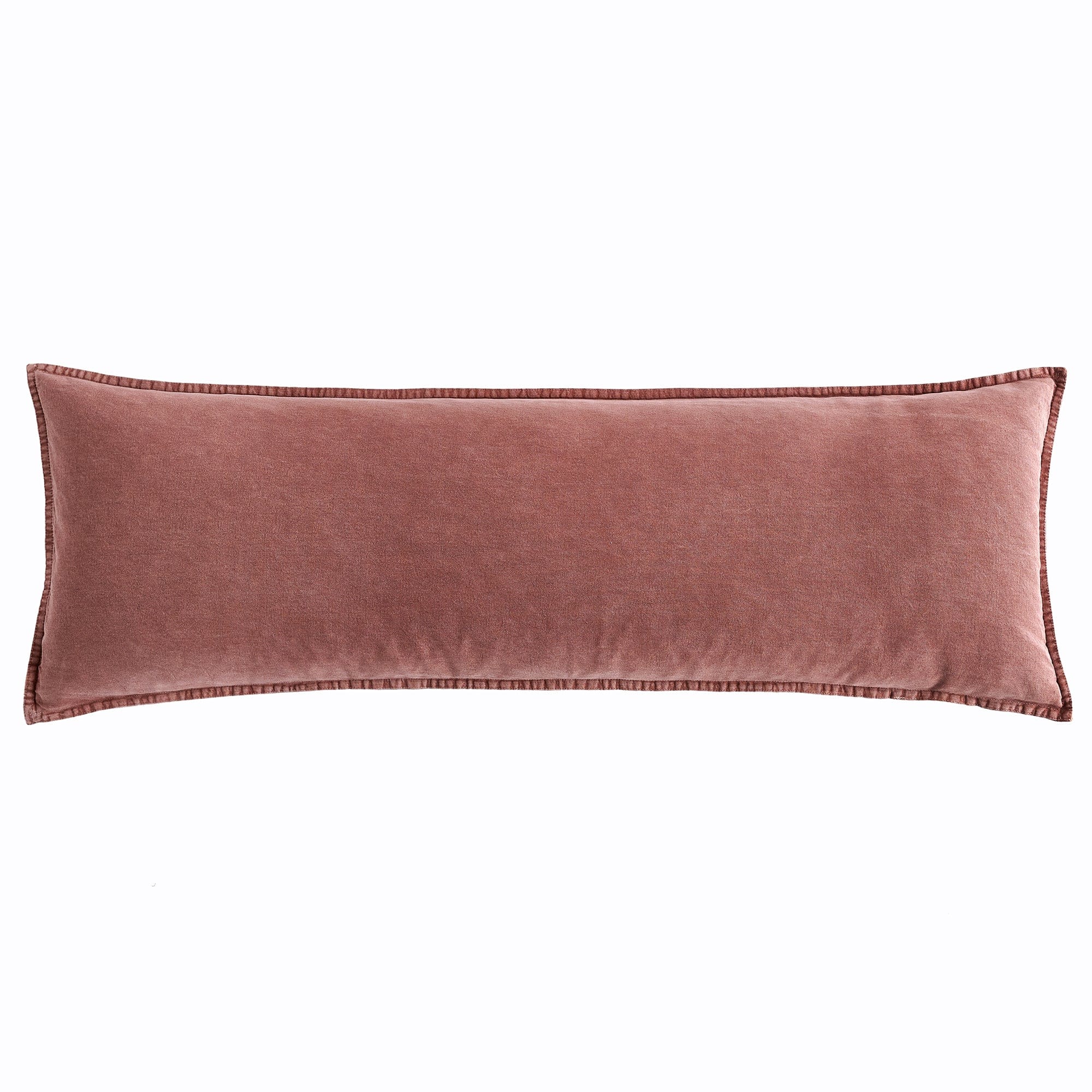Stonewashed Cotton Canvas Lumbar Pillow - Long Support for Sofa, Bed & Office Chair - Perfect for Back Pain Relief & Home Decor