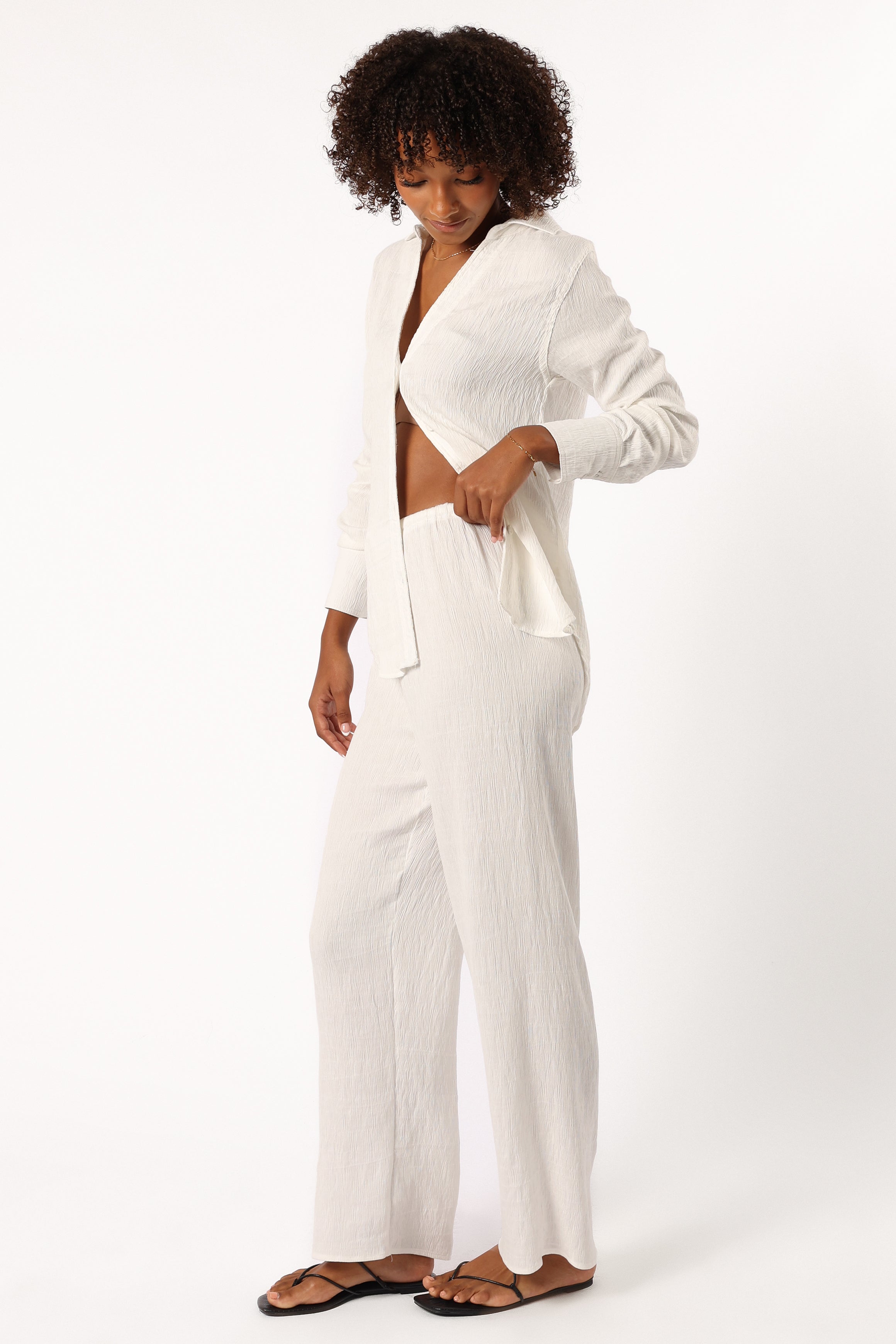 Allyse Women's White Pants - Comfortable & Stylish Casual Trousers for Work, Travel & Everyday Wear