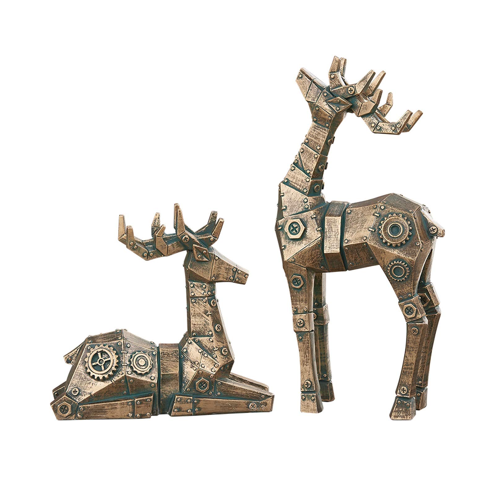 Vintage Deer Statue - Minimalist Retro Home Decor for Living Room, Wine Cabinet, Entryway - Modern Desktop Ornament & Creative Furnishing (Color A) - Perfect for Farmhouse, Boho & Scandinavian Style Interiors