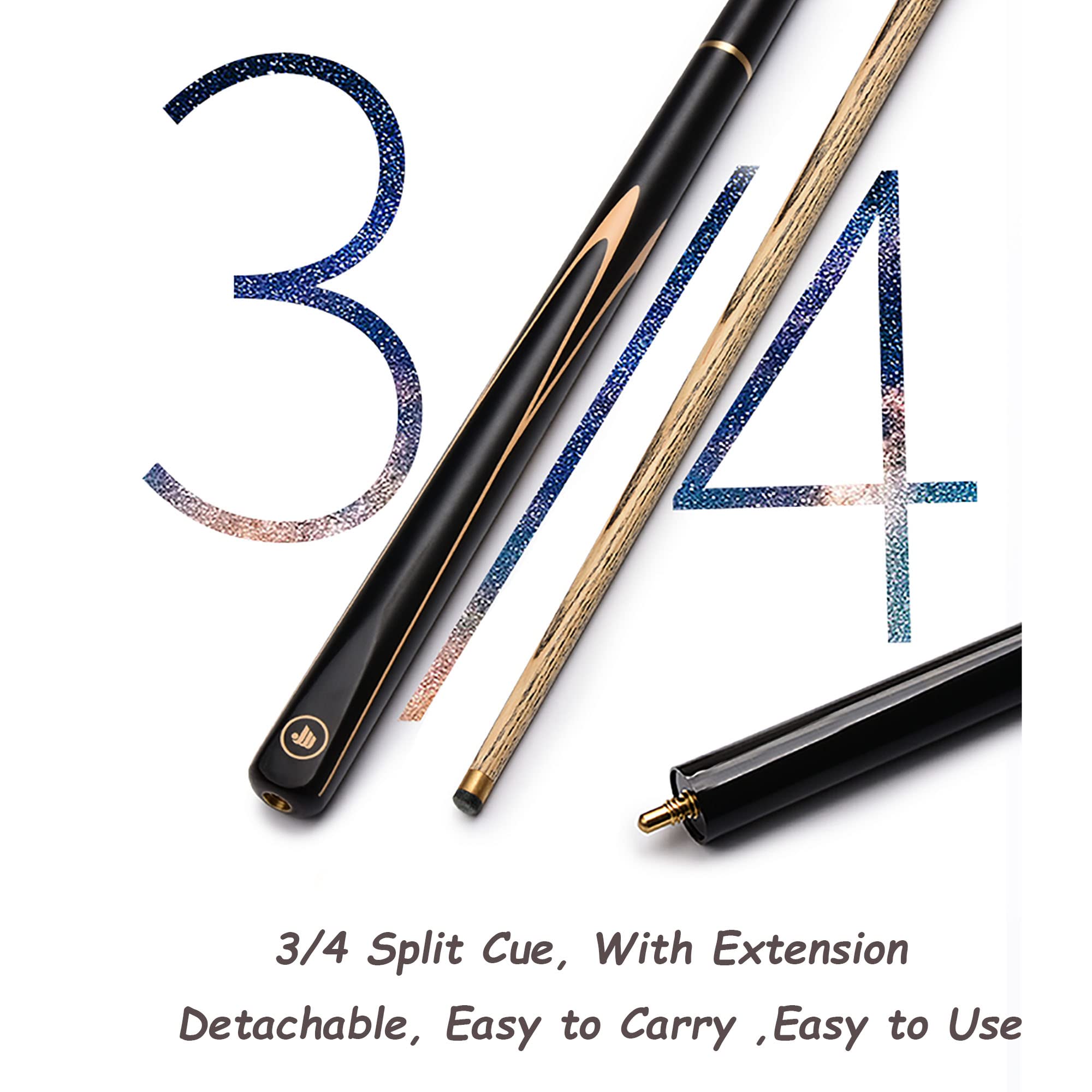 **57 Inch 19 Oz Professional Pool Cue Stick with 2X 10mm Cue Tips - Snooker & 8-Ball Billiard Stick for Home, Bar, or Game Room - Includes Elegant Case & Extension - Perfect for Casual Play, Tournaments, and Gifts**