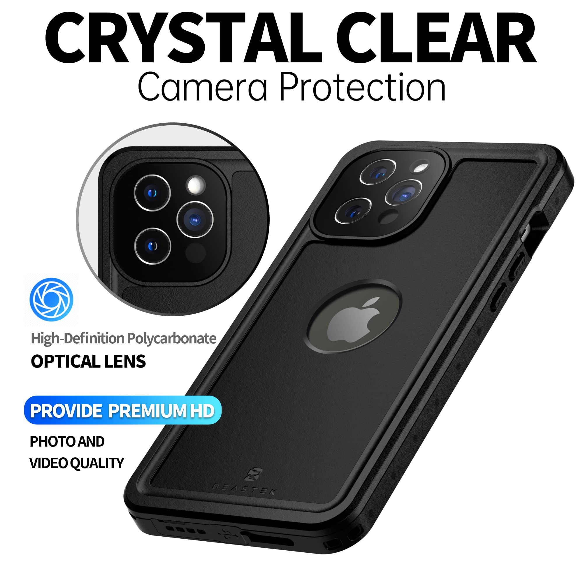 BEASTEK Waterproof Case for iPhone 12 Pro Max (6.7