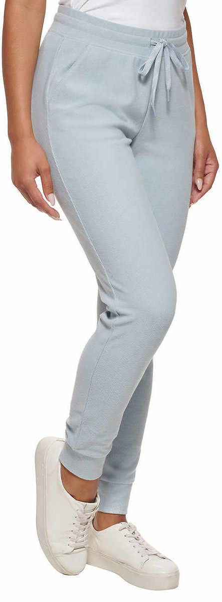 Andrew Marc Marc New York Women's Ribbed Midweight Jogger Pants - Comfortable Casual Lounge & Workout Pants for Everyday Wear