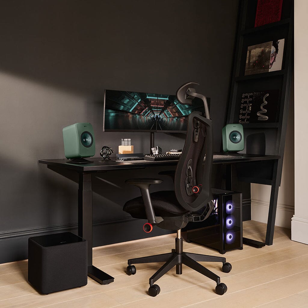 KEF Kube 8 MIE Powered Subwoofer - High Performance Home Theater & Music Bass Speaker for Immersive Audio Experience