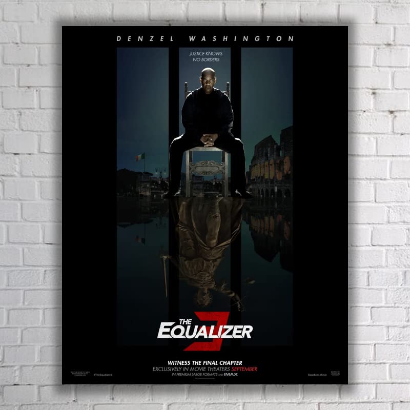 The Equalizer Chapter 3 Action Movie Poster - Denzel Washington Wall Art Canvas Print - Unframed Home & Office Decor - Perfect for Living Room, Bedroom, Garage - Great Christmas Gift for Movie Lovers