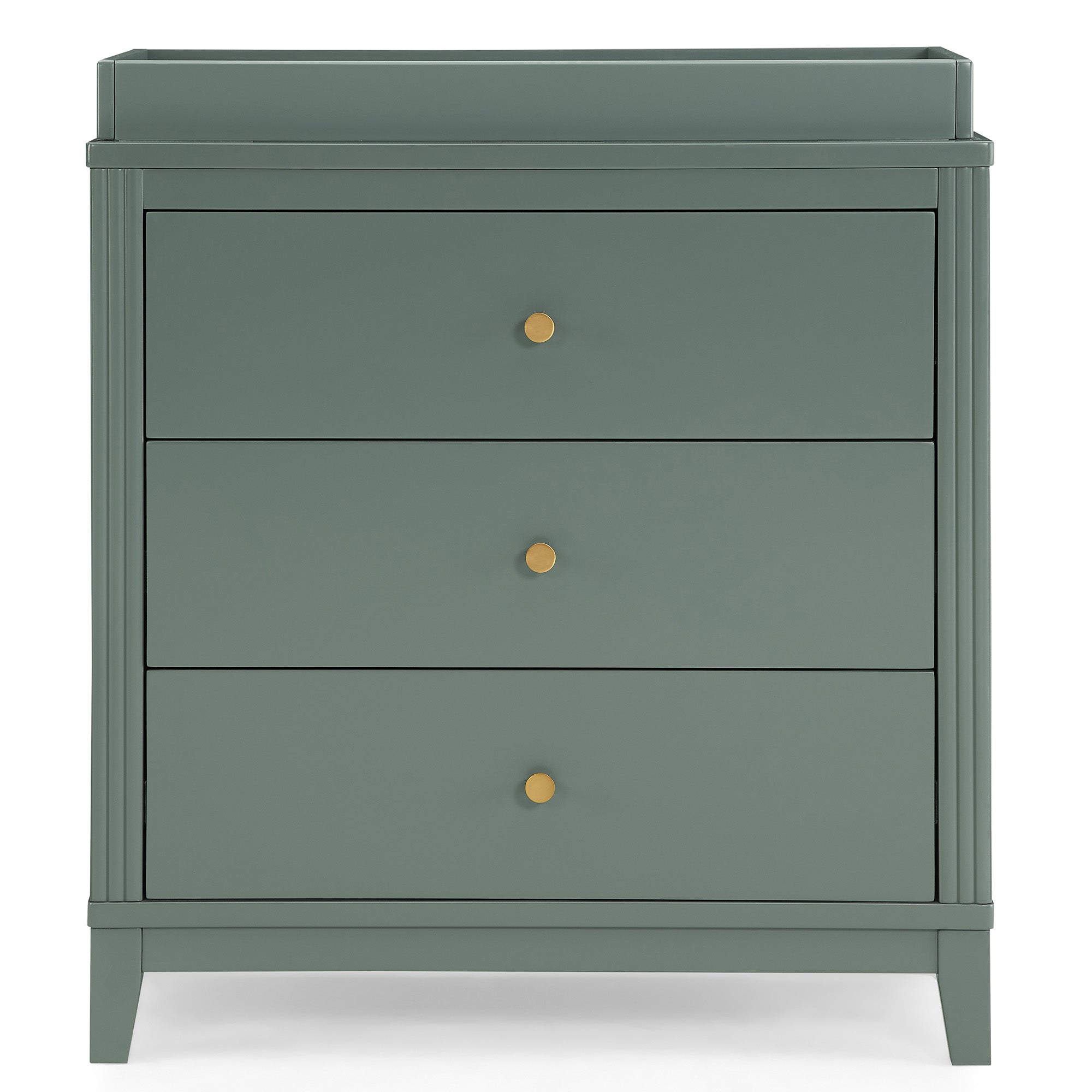 Eloise 3 Drawer Dresser with Changing Top & Interlocking Drawers - Nursery Storage Solution for Baby Clothes, Diapers & Essentials | Modern Baby Changing Table & Dresser Combo for Nursery Organization