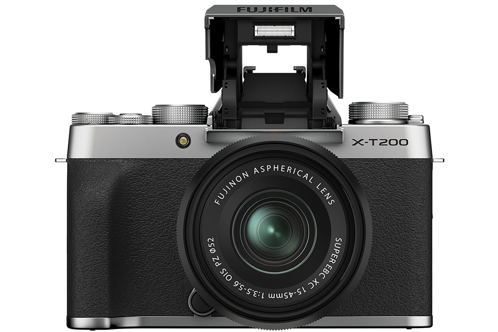 FUJIFILM X-T200 Mirrorless Digital Camera with XC15-45mm Lens Kit (Silver) - Perfect for Travel Photography & Vlogging