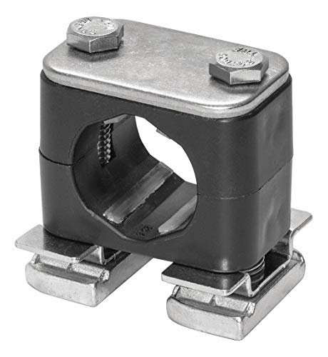 STAUFF Anti-Corrosion Tube Clamp - 12mm 316 Stainless Steel Strut Mount for Plumbing, HVAC & Industrial Piping Systems