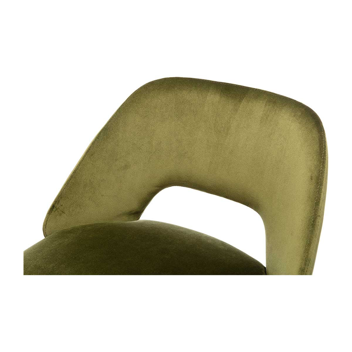 Belmont Velvet Bar Stool - Modern Upholstered Counter Height Stool with Metal Legs - Perfect for Kitchen Island, Breakfast Nook & Home Bar Decor