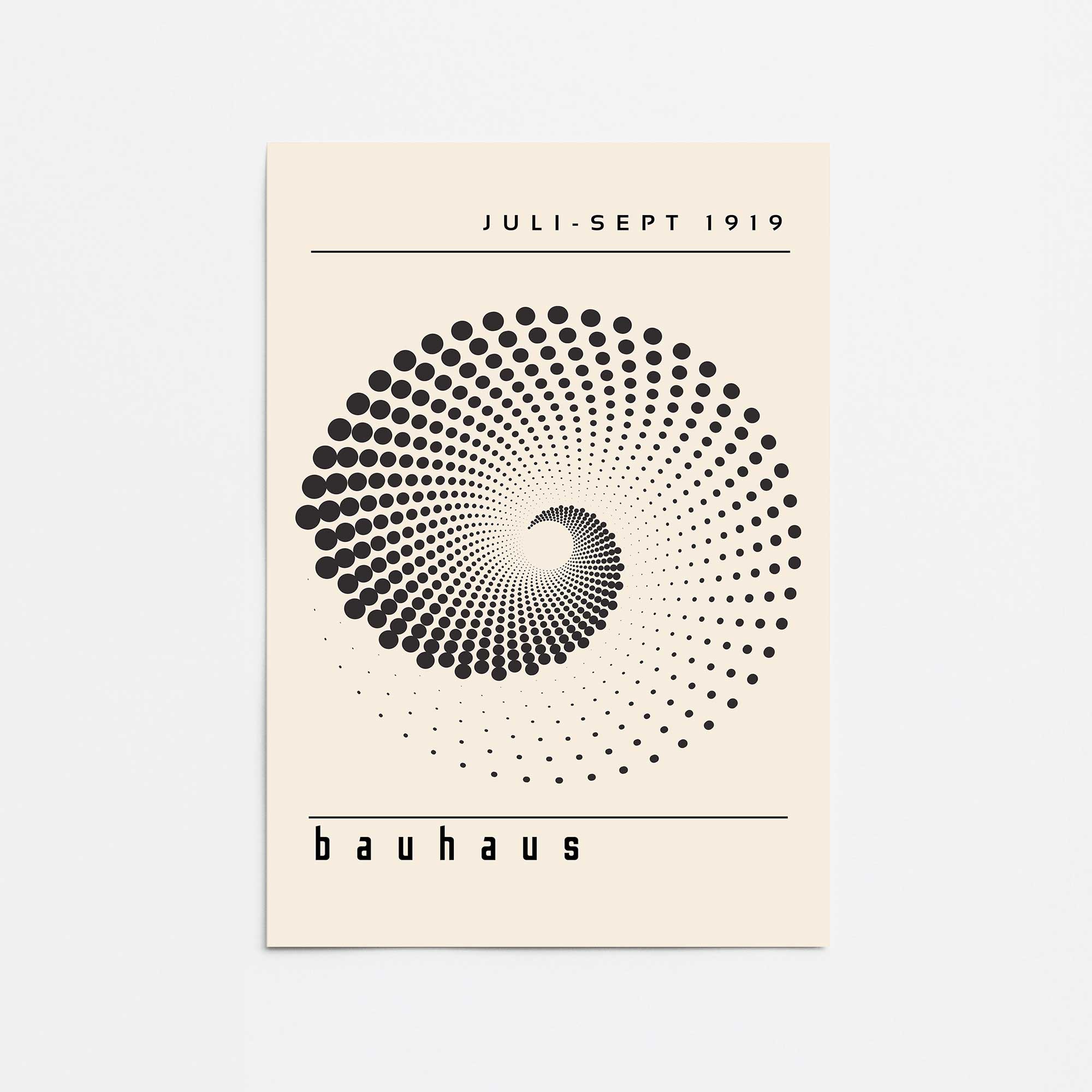 Bauhaus Optical Revolution Rolled Print Poster - Vintage Art Deco Wall Decor for Home, Office & Studio - Perfect for Modern & Retro Interior Design