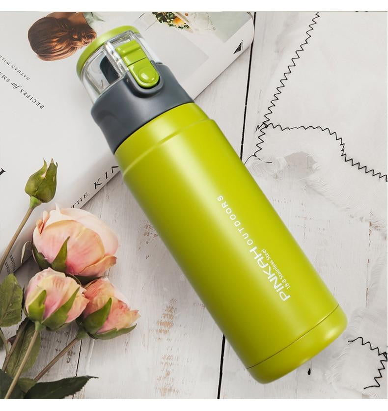 **PINKAH 650ML Stainless Steel Vacuum Insulated Thermo Mug - Leak-Proof Sports Water Bottle for Outdoor, Gym, Hiking & Travel - Keeps Drinks Hot/Cold for Hours**