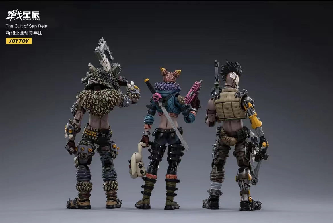 JOYTOY 1/18 Scale Action Figure Set (3PCS) - The Cult of San Reja Ailie Jack Neil Collectible Figures for Display & Role-Playing Games | Perfect for Collectors & Gift Giving