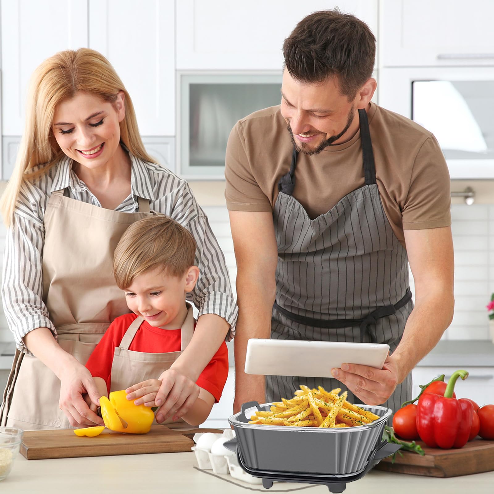 2Pcs Silicone Air Fryer Liners for Ninja Crispi FN101GY/FN101SG/FN101ST - Large 4-QT & Small 6-Cups Reusable Non-Stick Baking Mats - Perfect for Air Fryer, Microwave, Oven & Dishwasher Safe - Essential Air Fryer Accessories for Healthy Cooking