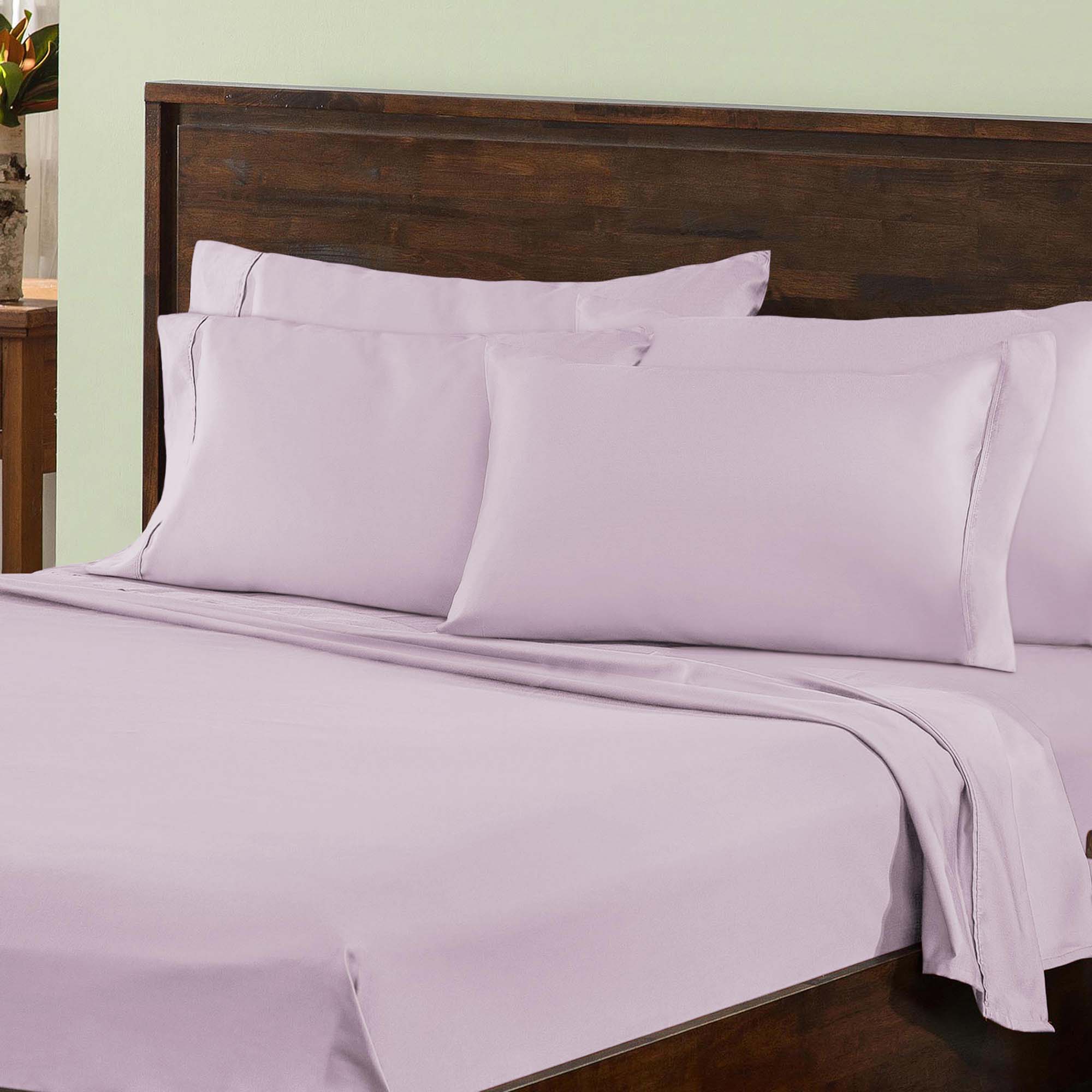 1000 Thread Count Cotton Rich Solid Deep Pocket Bed Sheet Set - Queen Size, Soft & Breathable for Ultimate Comfort - Perfect for Luxury Hotels, Guest Rooms & Cozy Home Bedding