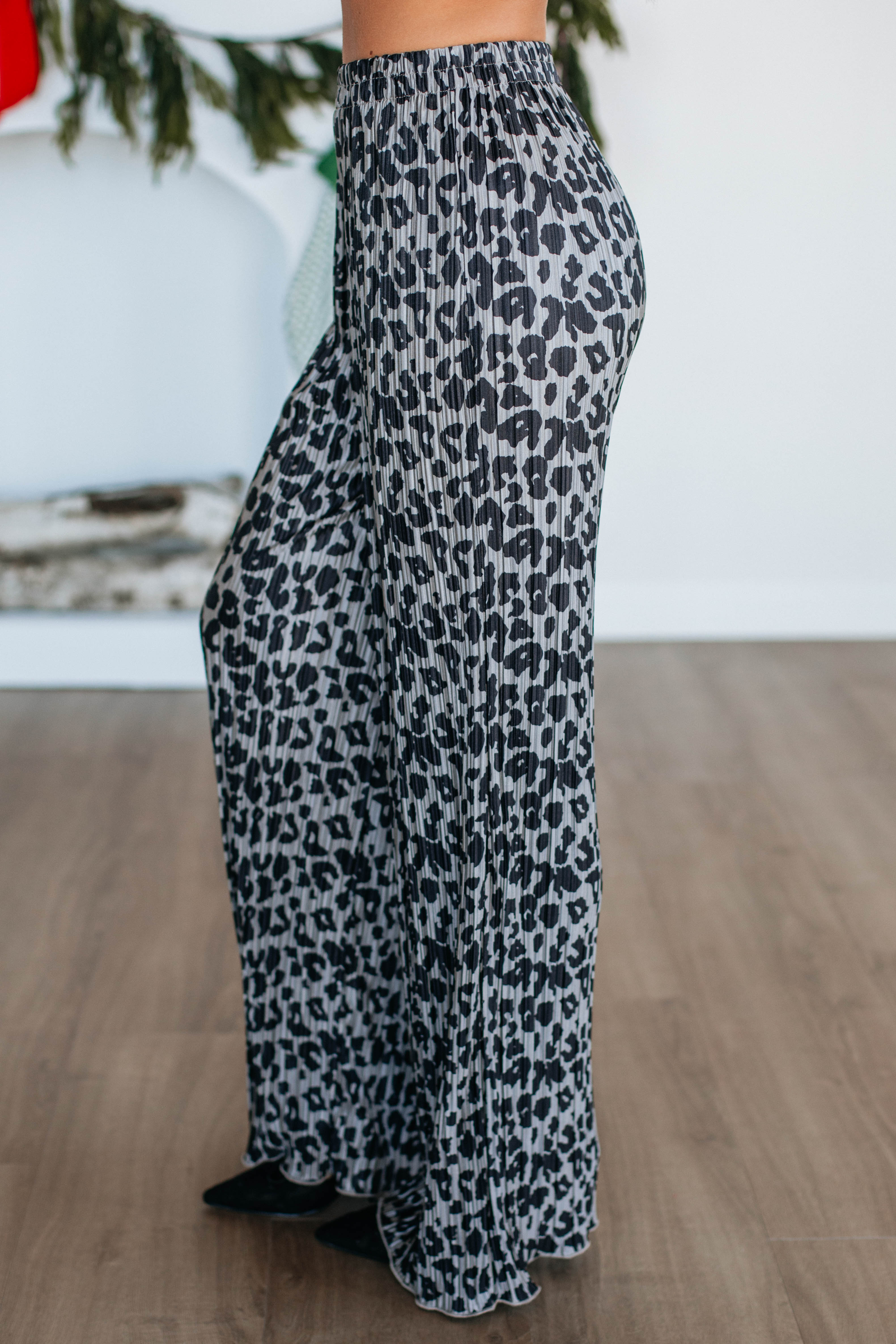 Francesca Women's Leopard Print High Waisted Stretch Pants - Comfortable & Stylish for Work, Casual Outfits & Night Out