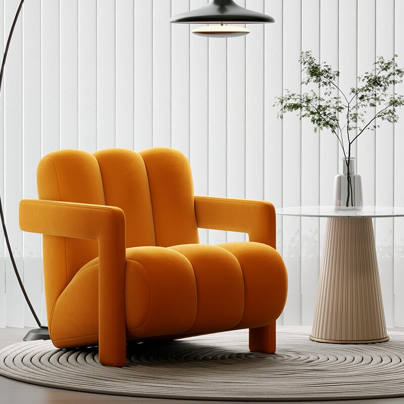Ergonomic Cushioned Arm Chair for Living Room - Ultra Comfortable Lounge Chair for Reading & Relaxing - Perfect Accent Chair for Home Office or Bedroom