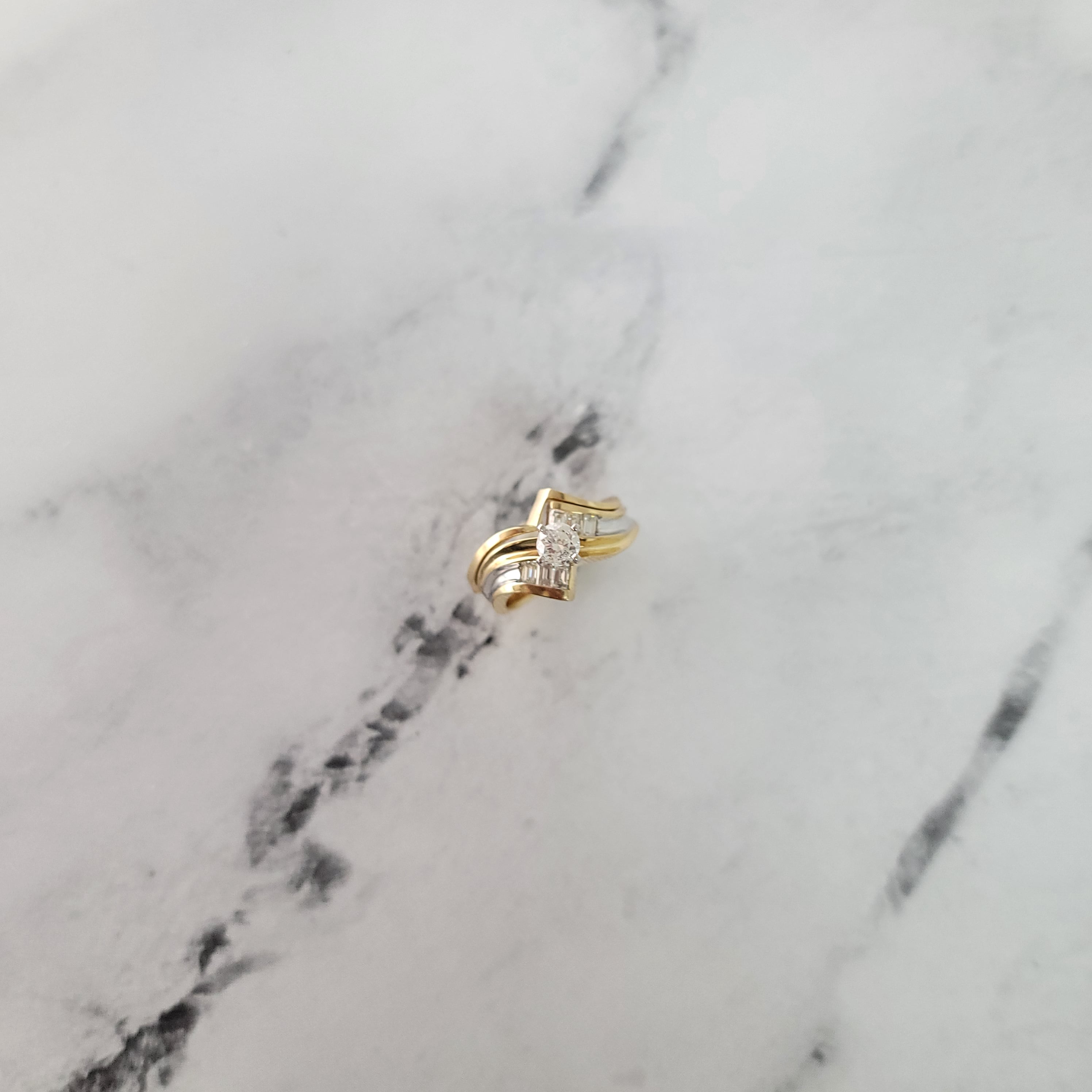 0.75cttw Diamond Wedding Ring Set in 14k Two-Tone Gold - Elegant Bridal Jewelry for Engagement & Anniversary Gifts