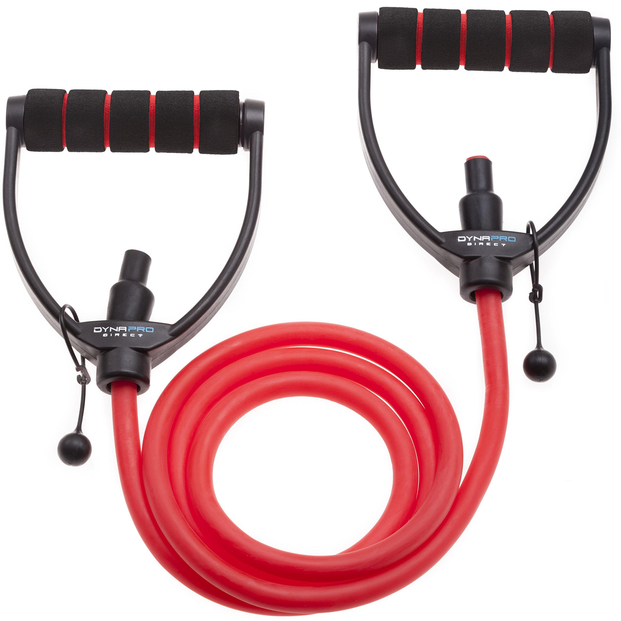 DYNAPRO Adjustable Exercise Resistance Bands with Comfort Handles - Professional Quality Anti-Snap Fitness Bands for Workouts, Physical Therapy & Yoga - Perfect for Home Gym, Rehabilitation & Strength Training