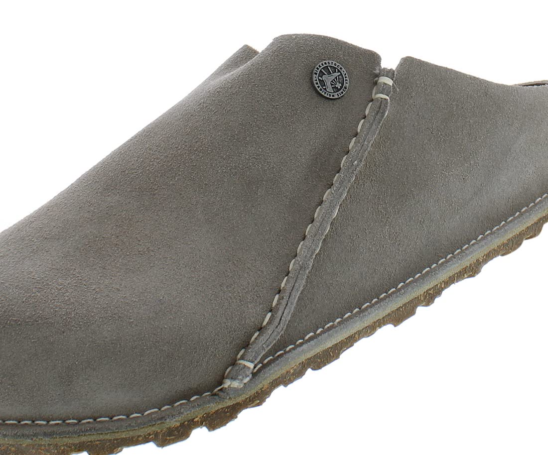 Birkenstock Women's Boston Soft Footbed Clogs - Iron Oil Leather Narrow Fit (EU 36) | Comfortable Slip-On Shoes for Nurses, Chefs & Indoor/Outdoor Wear