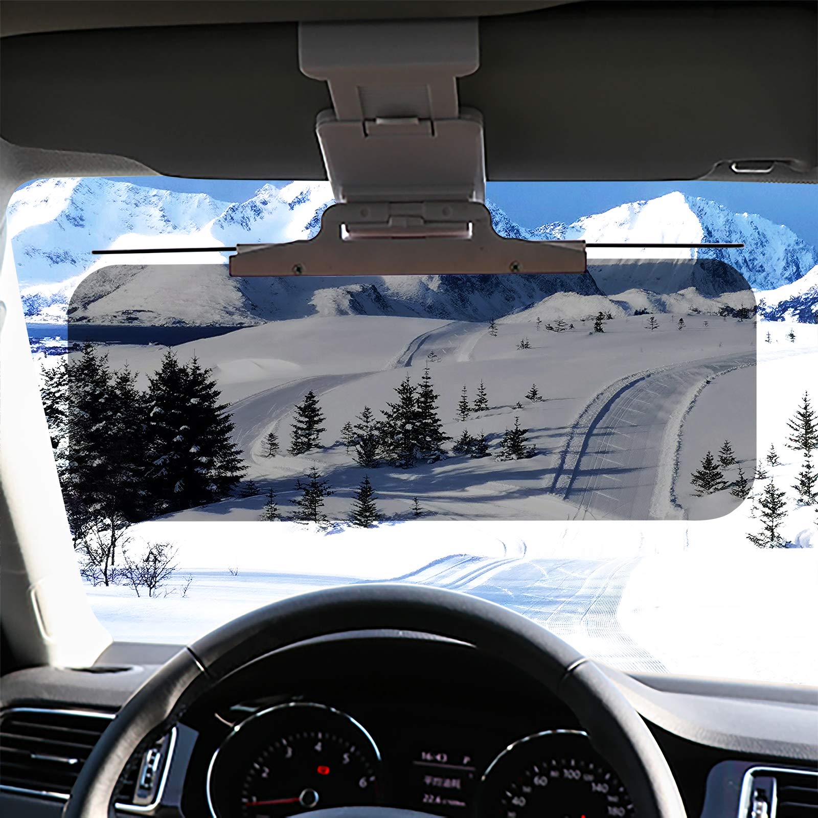 2 Pack Car Sun Visor Extender - UV Protection & Anti-Glare Windshield Cover for Day & Night Driving | Sun & Snow Blocker for Cars, Trucks, SUVs | Perfect for Road Trips, Commuting & Winter Driving