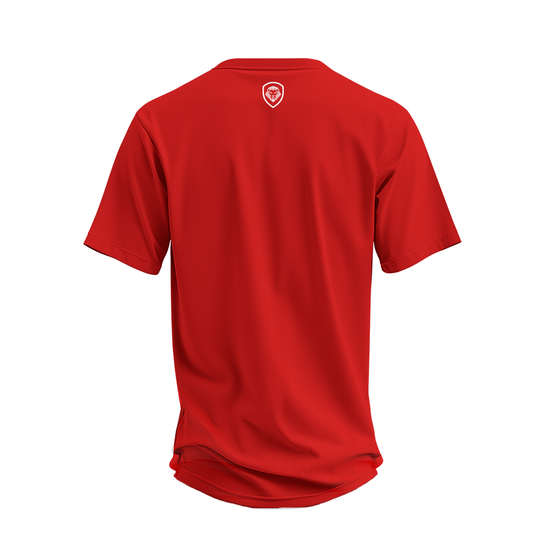 Premium Curved Hem Red Short Sleeve T-Shirt for Women - Soft Cotton Casual Tee for Summer Outfits, Streetwear & Everyday Wear
