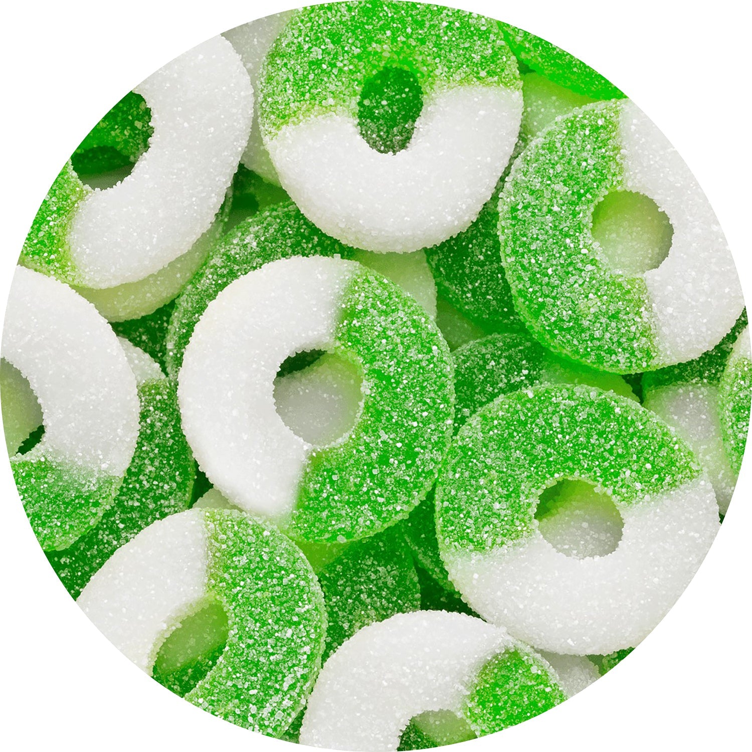 Albanese Gummy Rings Apple Flavor - 4.5 Pound Bulk Bag | Soft & Chewy Candy for Parties, Snacks, Movie Nights & Gift Baskets