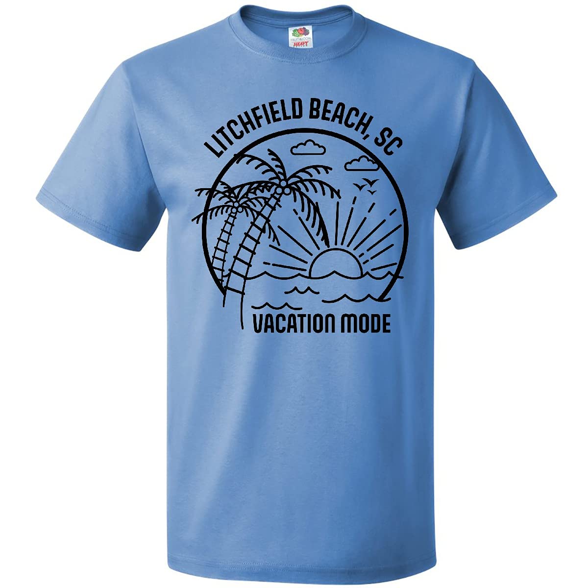 Inktastic Summer Vacation Mode Litchfield Beach South Carolina Graphic T-Shirt - Comfortable Cotton Tee for Beach Trips, Casual Wear & Summer Outfits