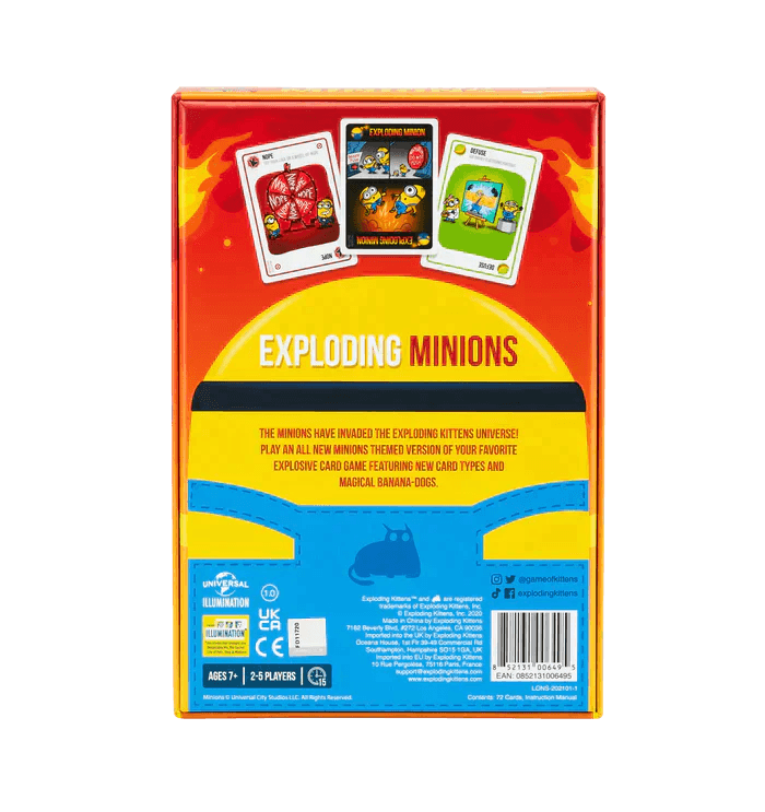 Exploding Minions Board Game - Fun Family Party Game for Kids & Adults - Perfect for Game Nights, Birthday Parties & Gatherings