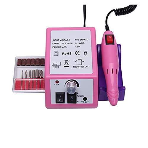 Hohagb 20000RPM Electric Nail Drill Machine - Professional Gel Nail Art Polisher & Milling Cutter for Manicure Pedicure, Electric Nail File Set Kit (Pink) - Perfect for Salon, Home & DIY Nail Care