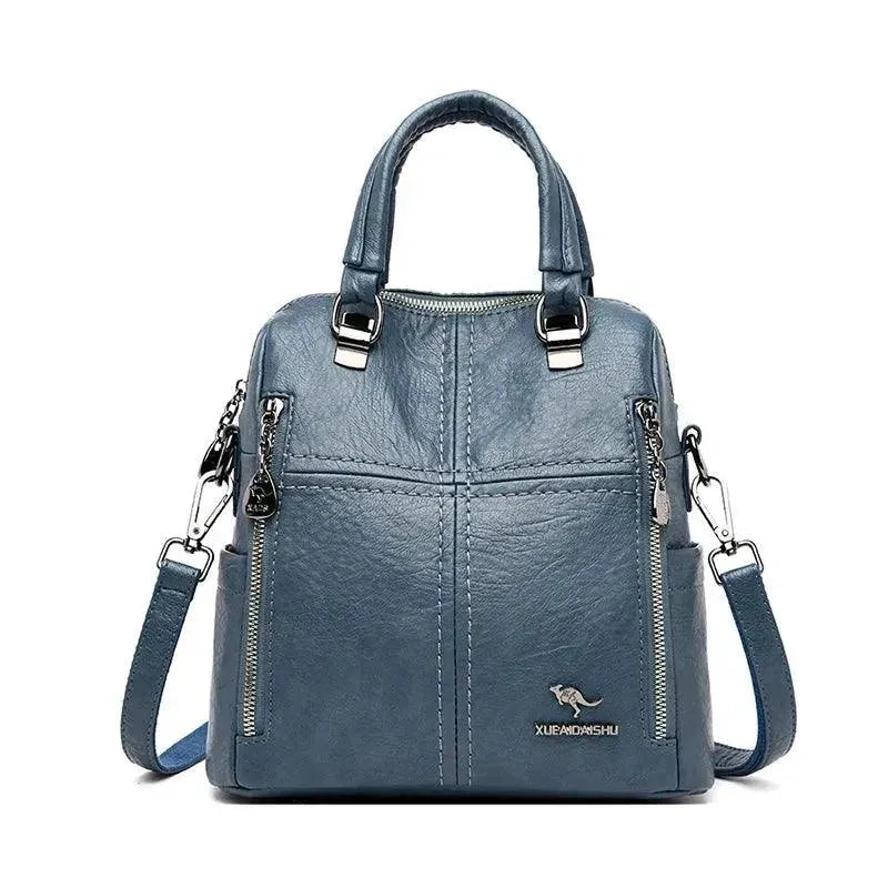 Premium Genuine Leather Women's Travel Backpack - Stylish Laptop Bag for Work, School & College - Perfect for Business Trips, Commuting & Daily Use