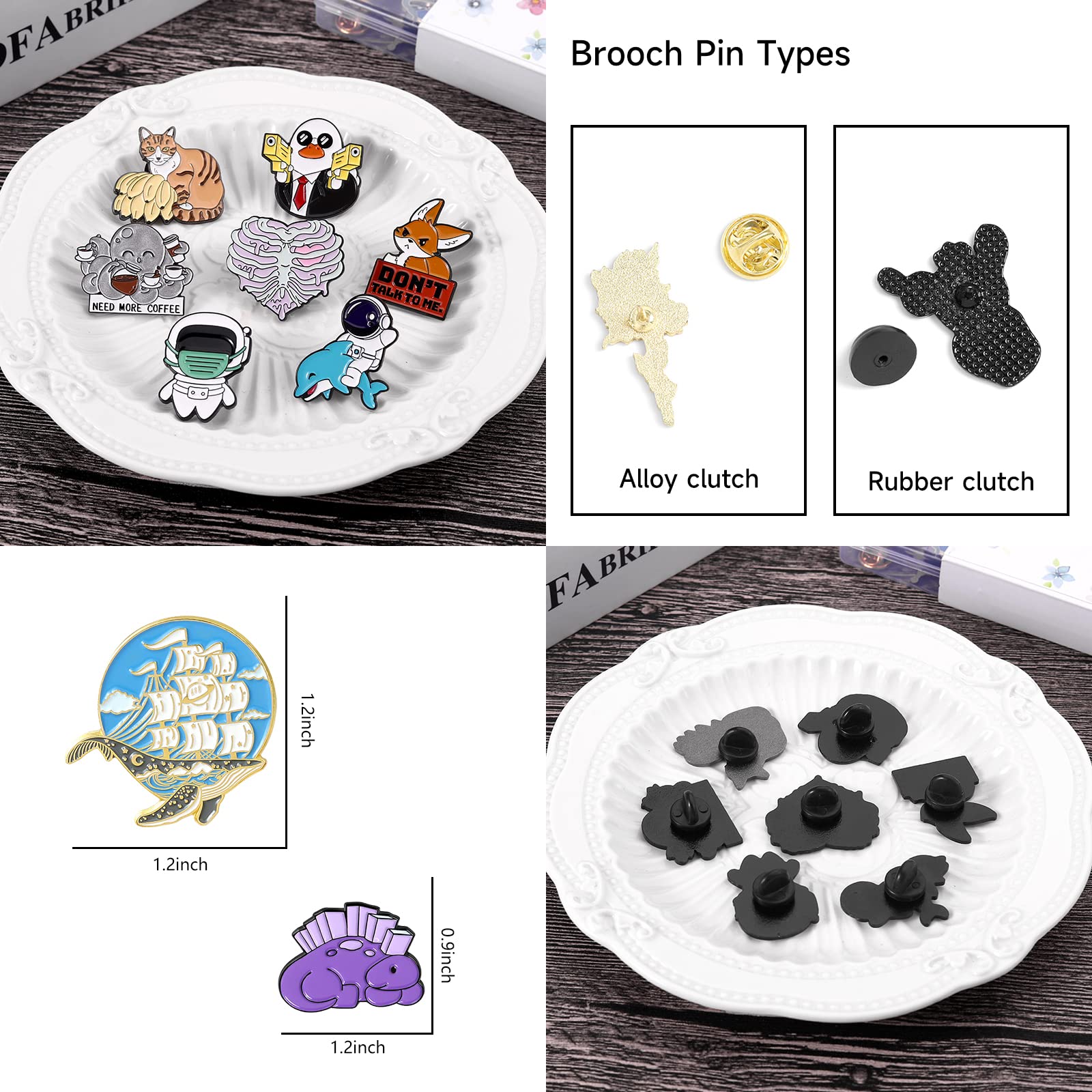 Cute Aesthetic Enamel Pins Bulk Set - Anime Lapel Badges & Brooches for Backpacks, Clothes, Jackets, Hats | Funny Pins for Women, Girls & Kids | Perfect for Gifts, DIY Crafts & Fashion Accessories