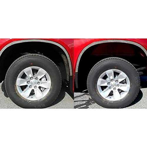 2019-2020 Chevrolet Silverado 6-Piece Stainless Steel Wheel Well Trim Kit - 1.25