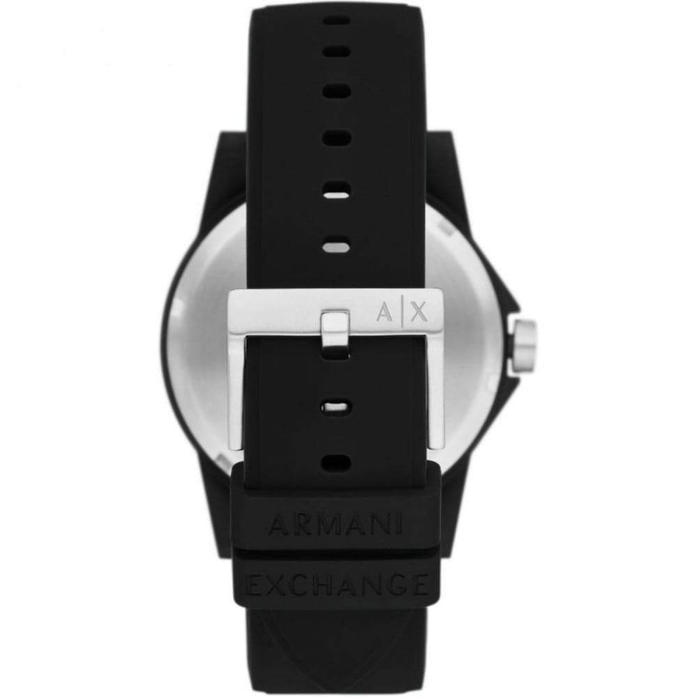 ARMANI EXCHANGE AX2520 Men's Black Rubber Strap Watch - Waterproof Chronograph for Casual & Business Wear