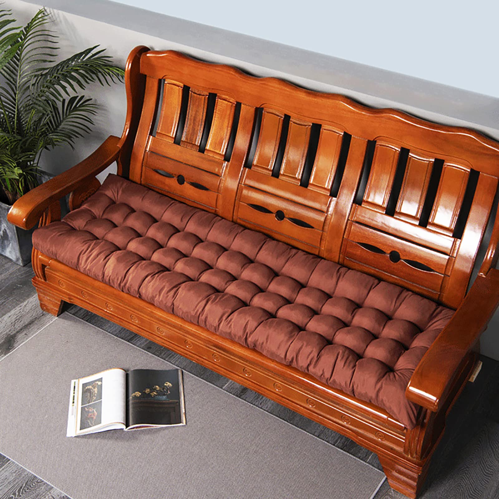 Premium Indoor/Outdoor Bench Cushion - Waterproof Patio Furniture Cushions for Garden, Swing & Lounger - Comfortable Cotton Seat Cushions | Perfect for Backyard, Deck, Poolside & Outdoor Relaxation