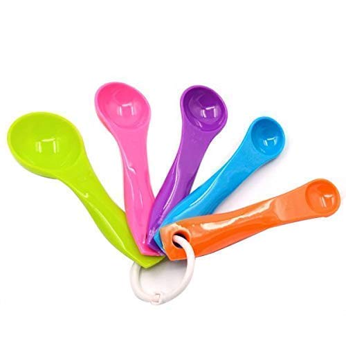 DHYANI 5-Piece Mini Measuring Spoon Set for Cooking & Baking - Colorful Measuring Spoons for Precise Ingredients | Perfect for Baking, Cooking, Coffee & Tea